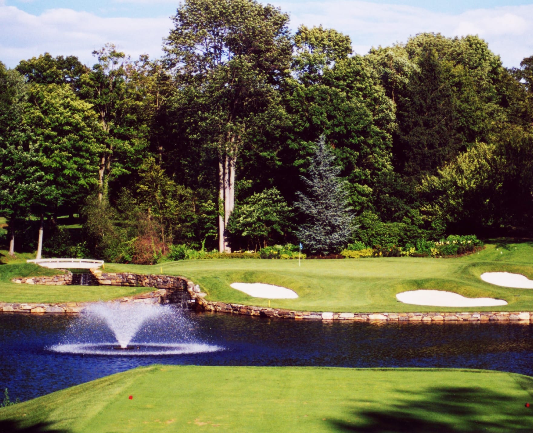 fountain on golf course