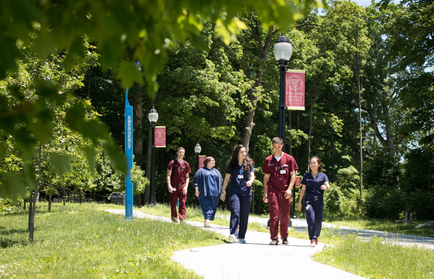 students on campus