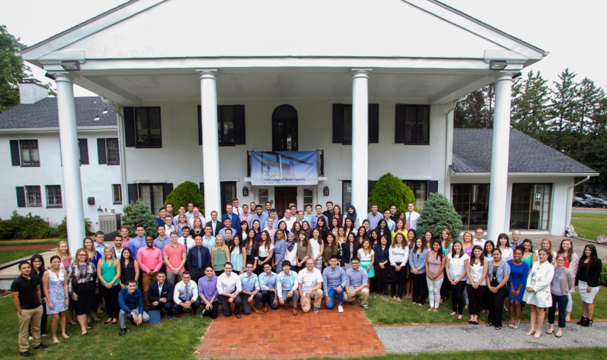 group shot of TCDM students at orientation