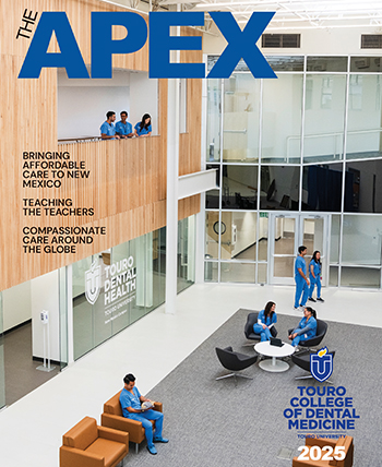 Dental Students walking and sitting in the TCDM building