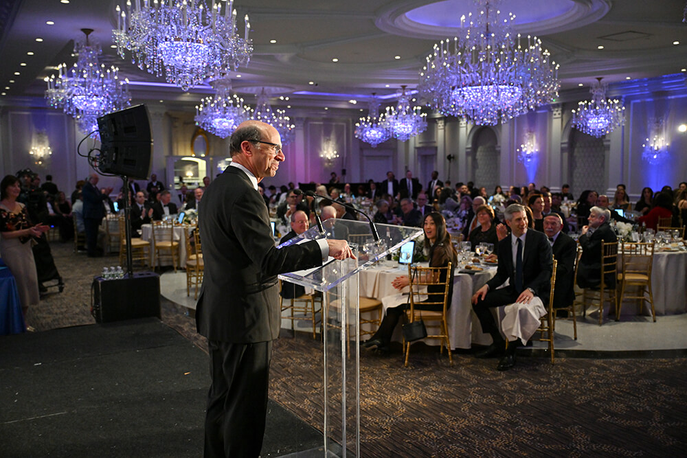 Dean Ronnie Myers addresses the crowd at dental gala